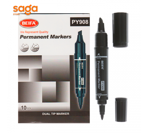 Маркер перманентный, в упаковке-10шт. PY 908.