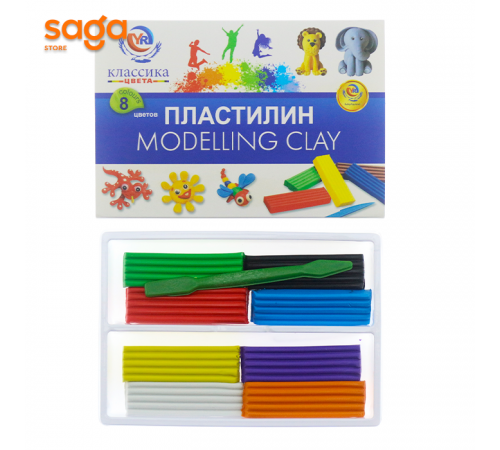 Пластилин 8цв 30/120 YR 777-8