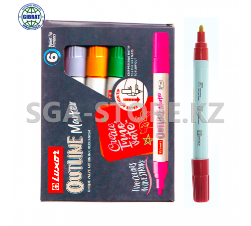 Маркер с контуром Luxor, 13030.