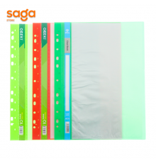 Файл L 10л (цветной) пластиковый, с вкладышами, 1/10/500