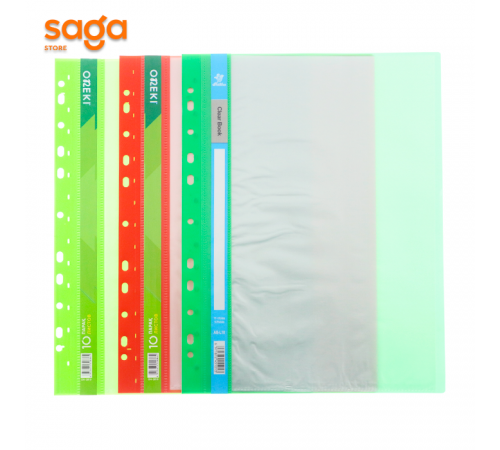 Файл L 10л (цветной) пластиковый, с вкладышами, 1/10/500