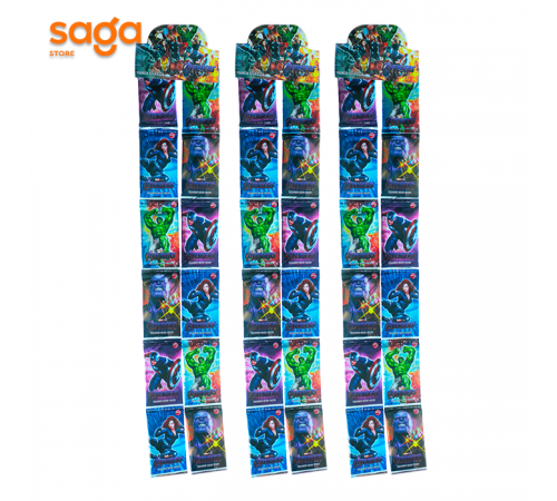 Фишки Мстители квадратные в листе-36 пачек. 36х 15227.