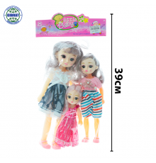 Кукла японка в пакете 3х 3939-1