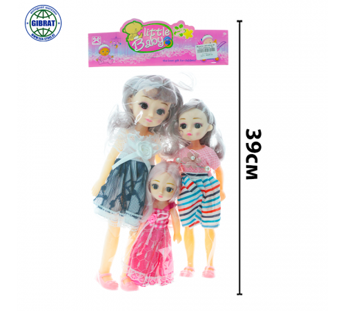 Кукла японка в пакете 3х 3939-1