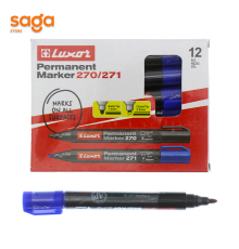 Маркер перманентный Luxor синий 3522. 1/12