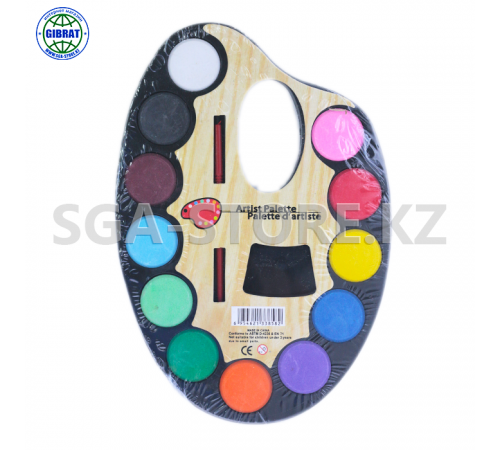 Краски 12 цветов "Палитра" B-612.