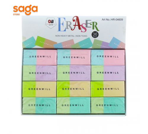 Стёрка-Ластик "Greenwill", 36шт. HR- 04609