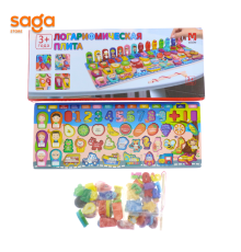 Деревянная развивающая логическая доска (сортер), 06