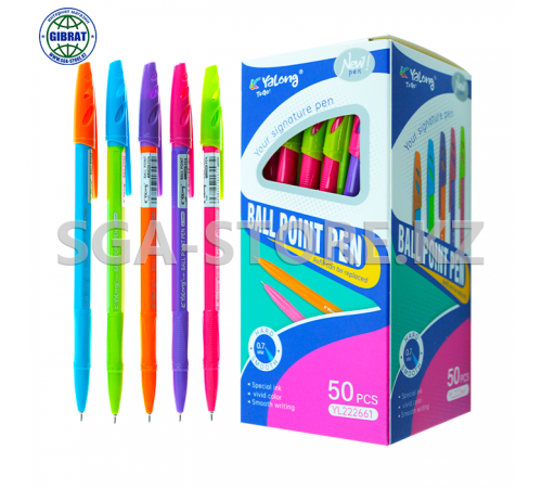 Ручка шариковая "Yalong", 0.7мм, синий, в упаковке-50шт. 222661