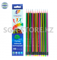 Карандаши чернографитные "Классика", в упаковке-12шт. 1714-08