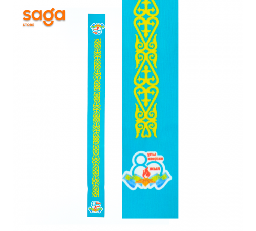 Казахстанская лента с орнаментом День победы, в упаковке-50шт.