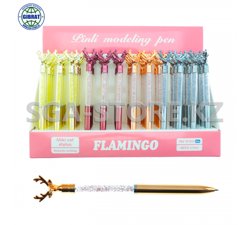 Ручка шариковая "Flamingo", 0.7мм, синий, M9001