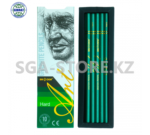 Карандаши чернографитные "Art-Hard", в упаковке-12шт. BD-8035-H