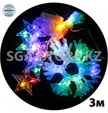 Ёлочная гирлянда, длина-3х1метр, лампочек-330шт, F-8