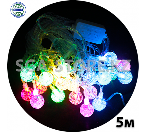 Ёлочная гирлянда, длина-5 метр, лампочек-40шт, F-20