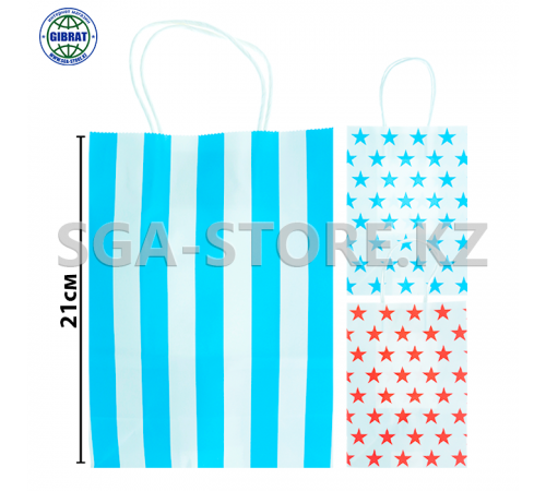 Пакет бумажный "Крафт", 16х22х8см, 10405-21M