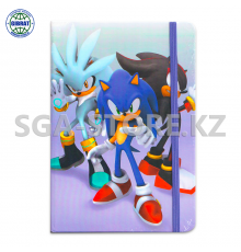 Блокнот на резинке Соник, А5, в клетку, 707-59