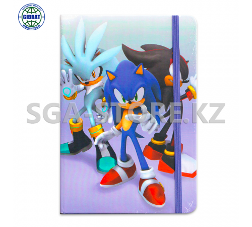 Блокнот на резинке Соник, А5, в клетку, 707-59