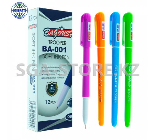 Ручка шариковая, синий, BA-001