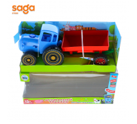 Машина музыкальная "Синий Трактор с прицепом".30,5*13*10 см.1/72 PG1800-D