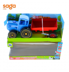 Машина музыкальная "Синий Трактор с прицепом".30,5*13*10 см.1/72 PG1800-D