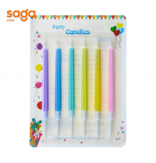 Свечи (радуга пастельные 6шт) для торта 1/360