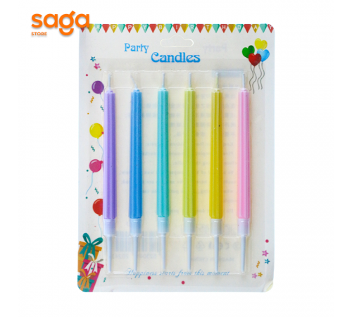 Свечи (радуга пастельные 6шт) для торта 1/360