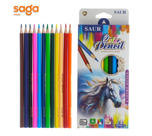 Цветные карандаши SAUR 1010-12цв