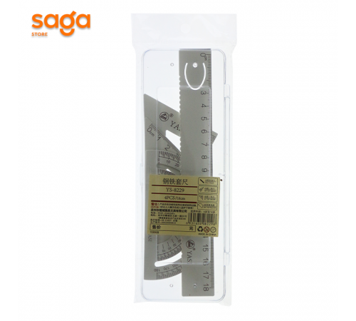 Линейки в наборе-4шт, металлические, 18см,  YS-8229.