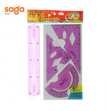 Линейки в наборе-4шт, гелевый 20см,  2309.