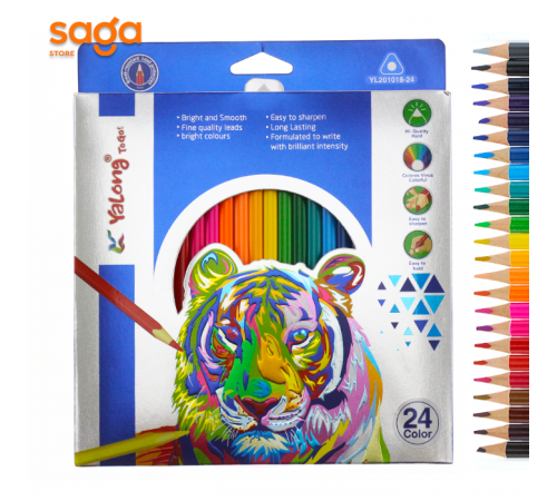 Цветные карандаши  Yalong 201018-24цв