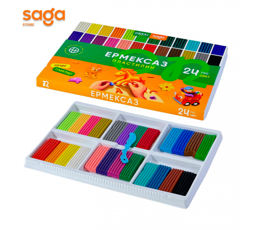 Пластилин "SAGA" 24цв 12907.