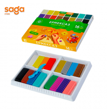 Пластилин "SAGA" 16цв 12905. 1/56