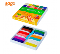 Пластилин "SAGA" 12цв 12904. 1/80