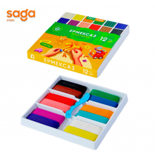 Пластилин "SAGA" 12цв 12904.