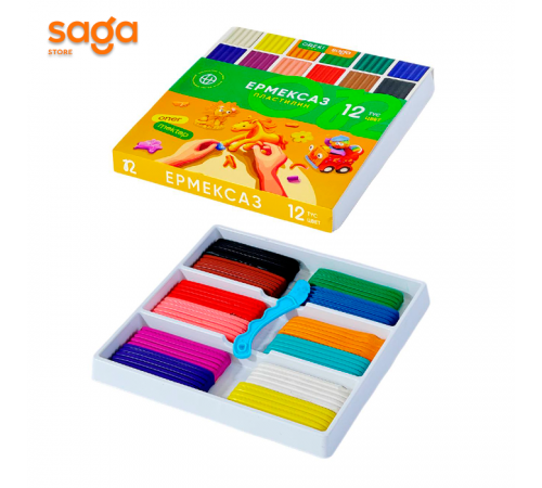 Пластилин "SAGA" 12цв 12904.
