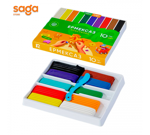 Пластилин "SAGA" 10цв 12903.