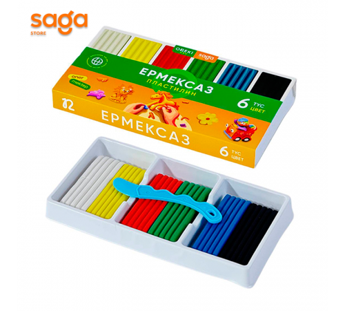 Пластилин "SAGA" 6цв 12901.