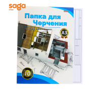 Папка для черчения с рамкой, формат-А3, Ч10-А3-160