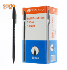 Ручка шариковая 555-А черный 1.0мм 50шт