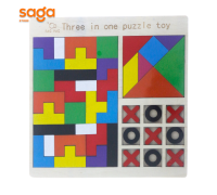 Развивашка из дерево Пазл, Three in one puzzle toy 92748