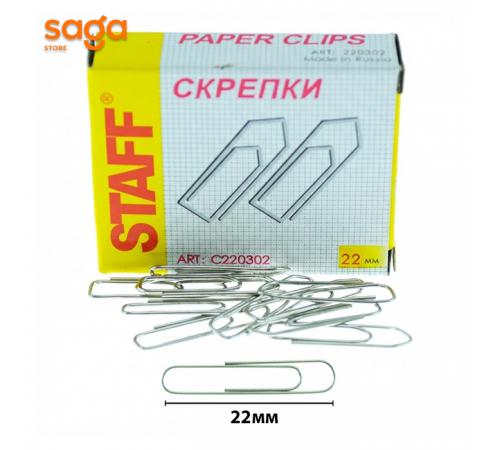 Скрепки 22мм STAFF 10/500 220302