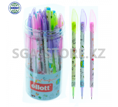 Ручка шариковая "Ellott", 1мм, синий,  в упаковке-50шт. 811.
