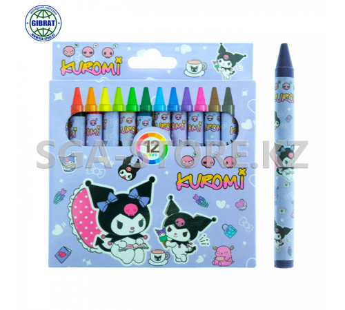 Восковые мелки Kuromi, 12 цветов 802.