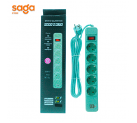 Сетевой фильтр 3 метра, 5 розеток, 2-usb.