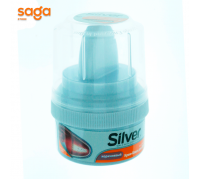 Крем Silver для обуви с губкой, коричневый 50мл.