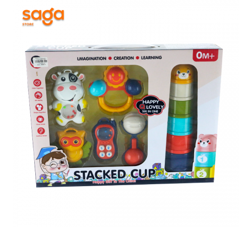 Набор погремушек с пирамидкой 1004.