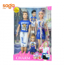 Кукла «Семья» с 2 детьми в коробке QY 109 1/69