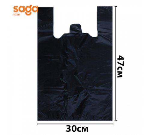 Пакет/Майка "Черный 80", в мешке-80 пачек, в пачке-40шт.