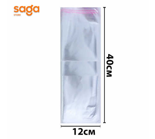 Пакеты с клейкой полосой/слюда 12*40см